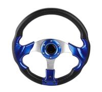 13in 320mm Volant Universel En Cuir PU Voiture Sport Racing Dérive Volant Bleu