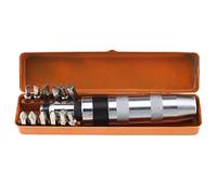 13pcs Kit de Tournevis à Frapper Percussion Entraînement Ensemble avec Boîte de Rangement en Métal Multi-bit 1/2 Sq 8mm Adaptateur Embouts Cruciformes à Fente