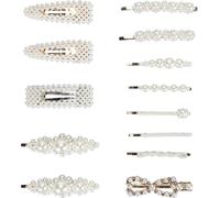 13pcs Perle Hair Clips Dekorative gefälschte Barrettes Große Stifte elegante Frauen Accessoires für die Hochzeitszeit von Party. Täglich