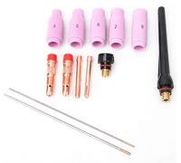 13PCS TIG Welding Torch Accessories Consumables Welding Parts 1.6mm 2.4mm for 17/18/26 Torch (13PCS )