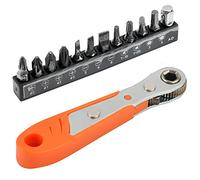 13Pcs,Tournevis Cruciforme Ph2,Tournevis à Cliquet, Avec Entraînement 1/4 Pouce, Petit Tournevis à Cliquet Réversible à Couple élevé, Avec Compensation