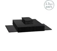 13x Ardoise napperons Sous-verres et Chemin de table Set Bord de coupe à la main