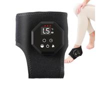 13x16cm Heated Electric Ankle Massager Wrap with 5 Vibration Modes | Five Vibration Modes with Three Heat Levels, Built In 2000mAh Rechargeable Battery, Three Timer Auto Shut Off Settings