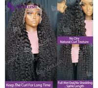 13x4 HD Perruque Frontale en Ondulés Profonds Cheveux Humains Bouclés Pré-épilée 18-34 Pouces Deep Wave Densité 200 Avec Ligne de Cheveux Naturelle Pour Femmes Livraison 3 Jours France Couleur naturel