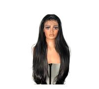 13x4 Lace Front Wig For Women Natural Hairline Lightweight Heat Resistant Hair Daily Party Use Synthetic Wigs Postiche Cheveux Femme(Jet black,18inch)