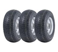 13x5.00-6 Grass Lawnmower Tyres & Rims Wanda P332, 20mm 6304 Bearings (Set of 3)