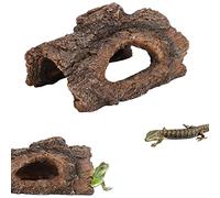 13x7.5x5cm5.12x2.95x1.97in Simulation Reptile Écorce d'arbre Cacher Grotte, Aquarium Tronc d'arbre Décor Aquarium Statue Souche Creuse Racine Branche Cacher pour Scorpion Lézard