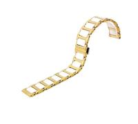 14 16 18 20 22 mm Bande de montre en céramique en acier inoxydable Remplacement de la montre BOUCLE BOUCLE BRACELLE CEINTURE DU BRACELET avec des épingles à outils (noir argenté, 18 mm)