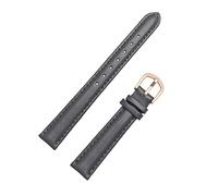 14/16/18/20mm femmes couleur unie en cuir véritable Bracelet de montre Bracelet doux peau amicale montres bande avec des outils d'installation, 14mm