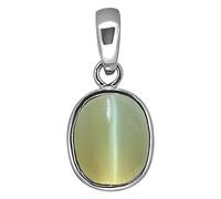 14.25 Ratti 13.47 Carat A+Quality Cat'S Eye Lehsunia Pendentif Pierre précieuse pour femmes et hommesS-B09QL338MRNAMZ, Small, Gemme