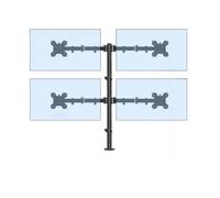 14-27 Support d'affichage de Pouce Fixation d'extension Double écran supérieur Gauche et inférieur étagère Bureau Multi - pour Ordinateur(Z044 4-Screen 14-27 inch)