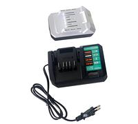 14,4 V 1300 mAh Batteries BL1413G (196375-4) + Kit de Chargeur de Rechange DC10WA pour Makita BL1430G, BL1415G, BL1440G, BL1411G et Outils (DF347D, HP347D, JV143D, etc.)