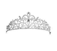 14.5 * 3CM Pearl Crystal Bridal Crown For Wedding Tiara Princess Queen Crown Rhinestone Bridal Headband For Girl Women(Ts-j2591)