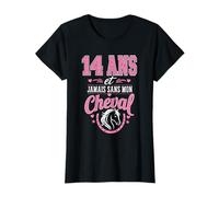 14 Ans Jamais sans Mon Cheval Cadeau Anniversaire Fille T-Shirt