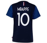 14 Ans - T-Shirt - Fff - Kylian Mbappé - Collection Officielle - Enfant - Manches Courtes - Bleu Multicolore