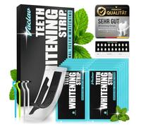 14 Bandes de Blanchiment Dentaire+4Pcs Détartreur Dentaire Manuel+14 Agent Rendu des Couleurs pour les Dents, Charbon Actif avec Huile Coco, Kit de Blanchiment pour Corrige les Teintes Jaunes