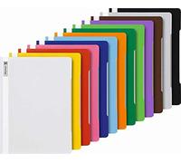 14 chemises A4 Brunnen en polypropylène - Couleurs assorties - Couverture transparente 13 Farben