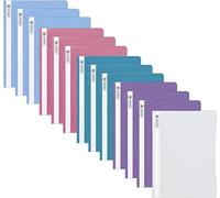 14 chemises A4 Brunnen en polypropylène - Couleurs assorties - Couverture transparente 13er Pastell Set