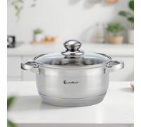14 cm à 32 cm Marmite à soupe épaisse, marmite en acier inoxydable pour usage domestique, convient aux plaques à induction et aux cuisinières à gaz, multifonction pour faire bouillir la soupe, les nou