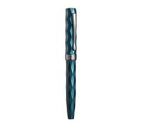 14-Dian-Stylo Plume N11 En Métal À Géométrie Créative,Lame À Plume 35 -,Forme De Coupe,Fournitures Scolaires Et De Bureau,Cadeau De Papeterie D'écriture - Type Louvre(Blue)-Blade F(0.5-0.7mm)