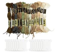 14 écheveaux de fil à broder brun pour bracelet d'amitié chaîne et fil de point de croix String