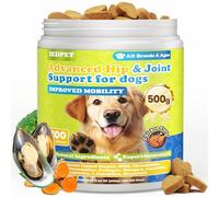 14-en-1 Complément Articulations Chien - 500g Complexe de 14 Principes Actifs avec Coquille Verte, MSM, Glucosamine, Chondroïtine, Collagène, Curcumine, L-Carnitine | Pour le Soin des Articulations et