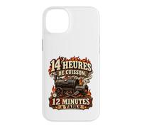 14 Heures De Cuisson 12 Minutes À Table Humour BBQ Coque pour iPhone 14 Plus