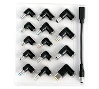 14-in-1 Universal Laptop Power Adapter Converter Kit for Various Connectors Including Square, Round, and More