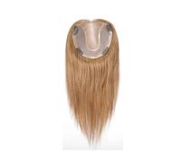 14 Inch Human Hair Toppers with Mono Lace Base Natural Dark Blonde Hair Pieces for Women with Thinning Hair
