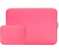 14 Inch Protective Laptop Sleeve Bag with Accessories Pouch Compatible with 13.9-14.1 Inch Notebook Computer Tablet Ultrabook Chromebook (Hot Pink) Rose
