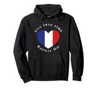 14 Juillet 1789 Drapeau français en Forme de cœur Sweat à Capuche