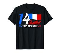 14 juillet tous ensemble Fête Nationale France tricolore T-Shirt