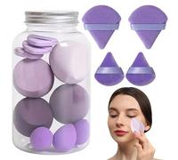 14 Kit Éponges De Maquillage Et Houpettes, Éponge Maquillage Fond De Teint, Mélangeur De Beauté Éponges De Fondation, ni Éponges De Maquillage (7 Éponges + 7 Œufs De Beauté)