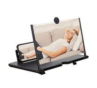 14 '' Loupe Portable Telephone,3D Amplificateur D'écran Support de Téléphone Agrandisseur Ecran pour Téléphone Intelligent Loupe Adapté pour Regarder des Vidéos sur Tous Les Smartphones(Noir)