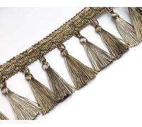 14 mètres de bordure élégante en dentelle à franges et perles for le bricolage et la décoration intérieure(Bronze)