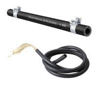 (14 mm), 1 x mètre de tuyau de carburant, de carburant, d'huile ou de diesel (SAE J30 R6) - (encre 2 mini colliers W1) (intérieur 14 mm / extérieur 22 mm (collier de serrage 21 x 23 mm)