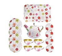 14-Pack Tea Party Set for Little Girls Pretend Teapot Kitchenware Kitchen Toy Toddler Age 3 Years Old and