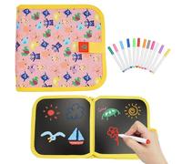 14 Pages Livre Coloriage Effacable, Cahier Dessin avec 12 Stylos Effaçables de Couleur, Cahier Coloriage Réutilisable, Tapis Aquadoodle Portable, Tablette a Dessin, Livre Coloriage, Livre de Coloriage