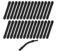 14 Paires de Poignées d'Oreille en Silicone pour Lunettes - Coussins Antidérapants pour Branches, Protege Branche Lunette Support Antidérapant pour Confort Amélioré pour Toutes Lunettes (Noir)