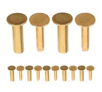 14 Paires Rivets de Manche de Couteau en Cuivre Cuisine | Fixation Sûre et Installation Facile, pour Couteaux de Chef et Poignées, Finition Or, Pièces Résistantes
