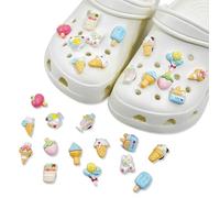 14 PCS Charmes de Chaussure, Charms de Chaussure, Décorations de Chaussures de Bricolage, pour Adultes, Femmes et Filles, Accessoires de Fleur de Chaussure en Strass, Crocs Charms Accessoires