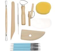 14 Pcs Clay Tools Portable Multipurpose DIY Crafts Pottery Shaping Making Polymer Clay Tools for Modeling Sculpting (outils pour modeler l'argile)