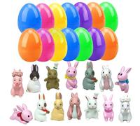 14 pcs d'oeufs de Pâques remplis de Jouets, Mini œufs Surprise avec des Figures Lapin Affichage Lapin Ferme Mignon pour Les Enfants garçons et girlsaster remplis Jouets