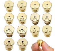 14 Pcs Gicleur gaz Butane Universels,Gicleur gaz de Ville,[2×0.5mm, 2×0.7mm, 2×0.8mm, 2×0.9mm, 2×0.95mm, 2×1.1mm,2x1.35mm] Jeu de Conversion pour GPL,Jeu de Conversion pour GPL pour Gazinière