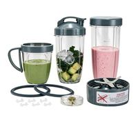14 PCS Lame D'extraction et Gobelets Compatibles avec NutriBullet 600w&900w | Pièces Rechange pour Mixeur, Engrenage Inclus, Joint en Caoutchouc(1Lame Croisée + 3Gobelet + 2Couvercle), pour Smoothies&Jus