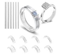 14 Pcs Verstellbares Ringmaß, Ajustement sécurisé pour hommes et femmes, Réduction de taille de 0,5 à 1 sans modification, 2 styles inclus, Ne tourne pas ou ne glisse pas