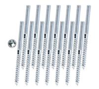 14 Pcs Vis Double Filetage M6 X 80 mm avec Entraî Nement Torx, Cintre Boulons En Acier Inoxydable Galvanisé, Double Filetage Boulon Terminal Vis pour Étriers Métalliques