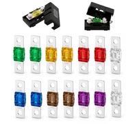 14 Pièce mini Fusible Voiture, Kit de mini Fusibles pour Auto et Méga 32V 30/40/50/60/70/80/100A pour Camion, Voiture,Véhicules de Chantier