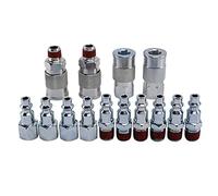 14 pièces 1/4" NPT Quick Coupler and Plug Kit pour Compresseur Accessoires Raccords