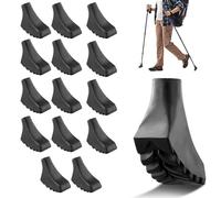 14 Pièces/7 Paires Protecteur en Caoutchouc pour Tous Les Bâtons de Randonnée 10 mm, Embouts pour Bâtons de Marche Nordique, Bouchons pour Bâton de randonnees, pour Asphalte, Boue, Neige